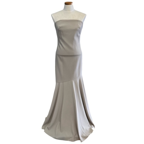 NWT Theia Couture Mineral Crepe Gown Dress Size 12 - Picture 2 of 8
